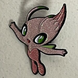 Celebi Pokemon Pink Glitter Pin Enamel Shiny Hat Pins Hats Streetwear Cap